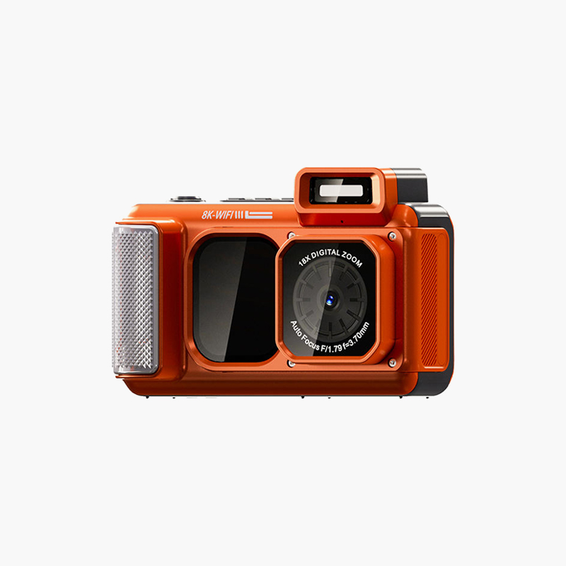 Dual-Screen Waterproof 8K HD Sports & Diving Camera