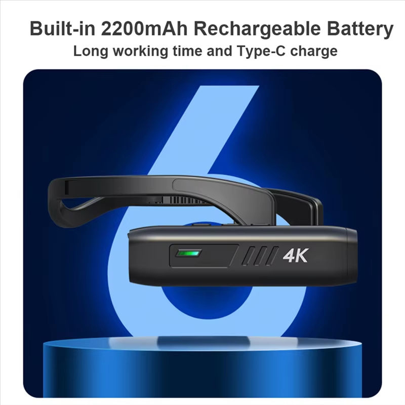 Portable 4K HD Anti-Shake Head-Mounted Camera
