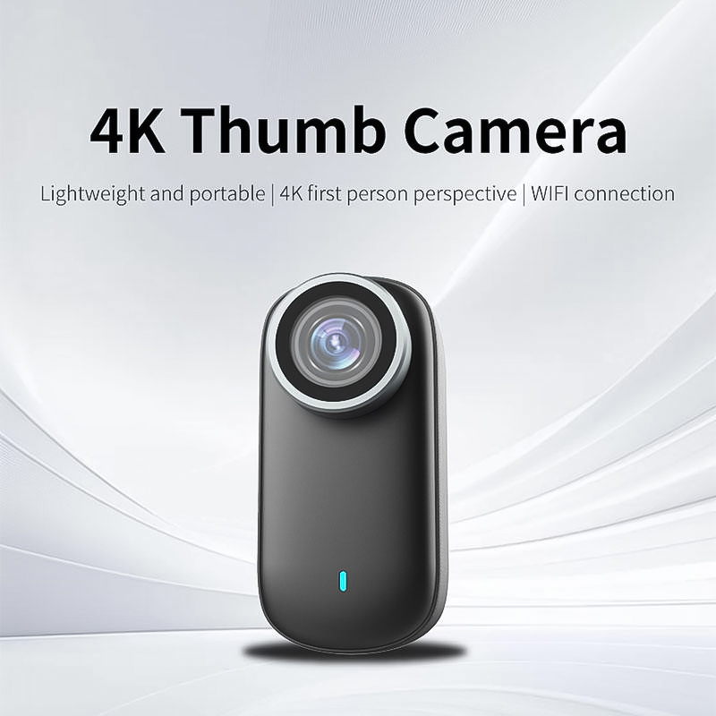 Ultra-HD Thumb-Sized Camera with 180° Rotating Magnetic Lens