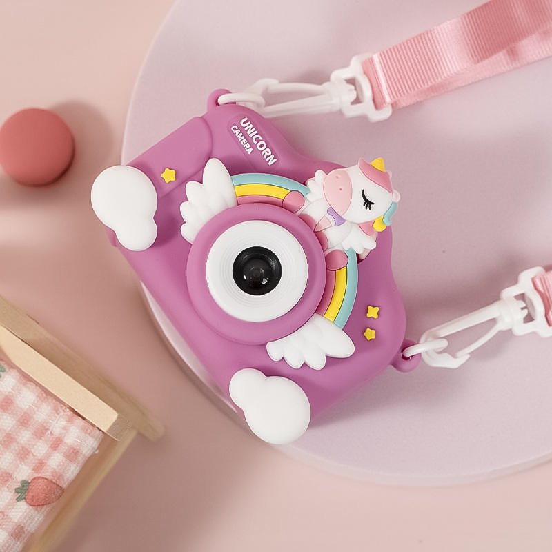 High-Definition Screen Cartoon Unicorn Kids Digital Camera